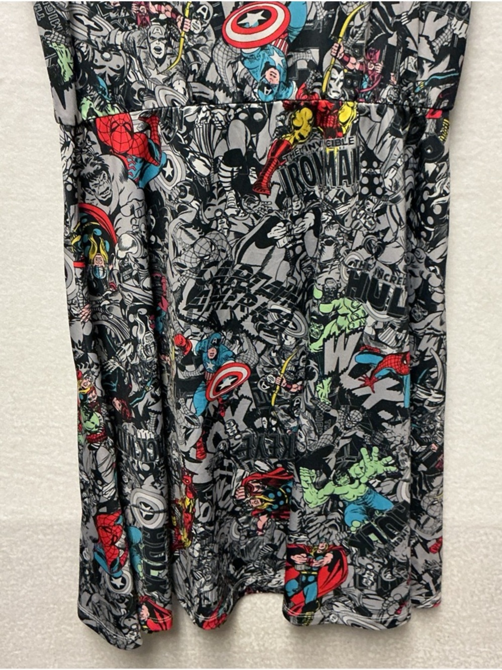 Marvel Graphic Tank Dress in Black, White, Red and Blue Sz S 1064 - Picture 8 of 9
